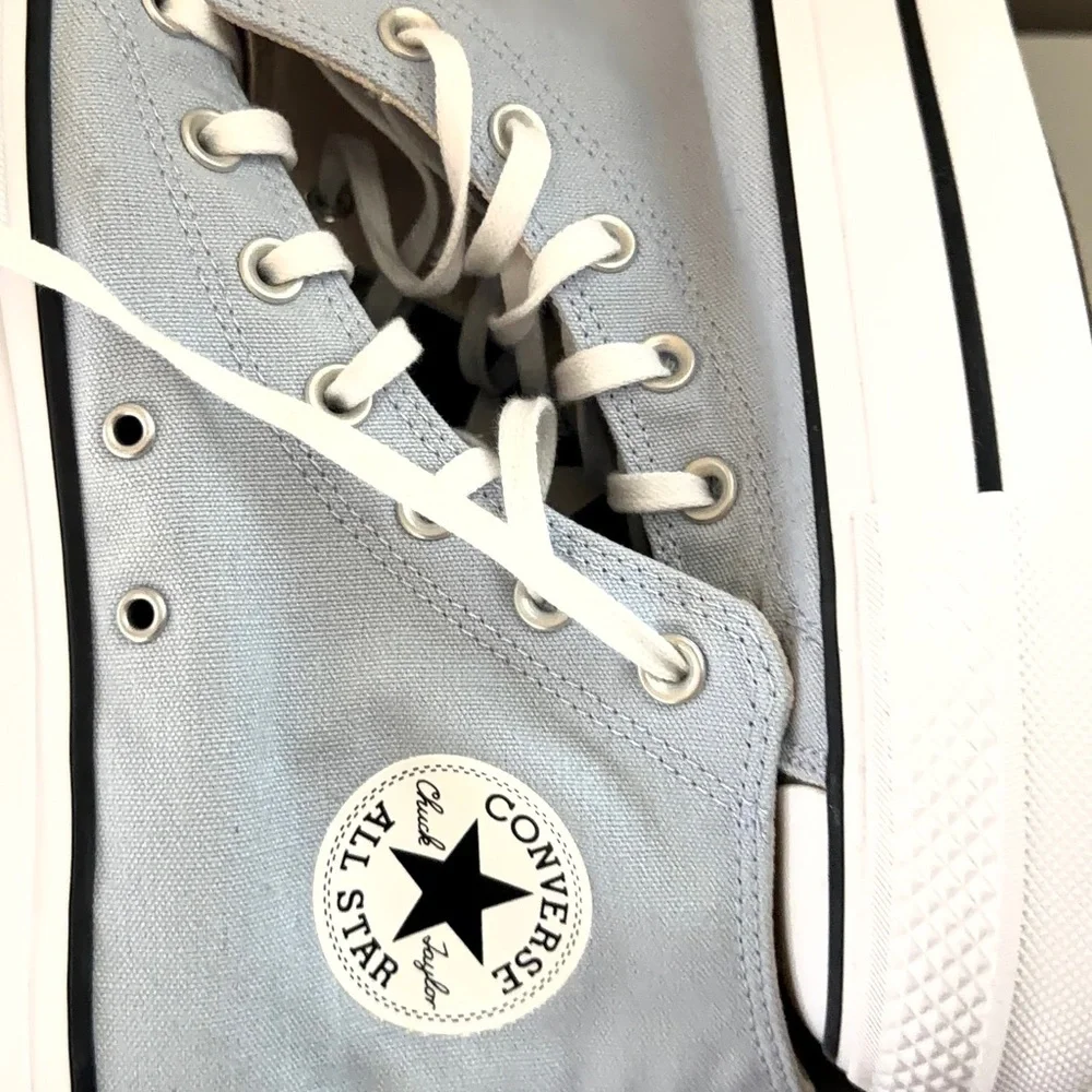 Converse Light Blue High-Top Sneakers - Picture 4 of 5